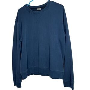 Eddie Bauer Size XL Navy Blue Crewneck Sweatshirt Fleece Pullover